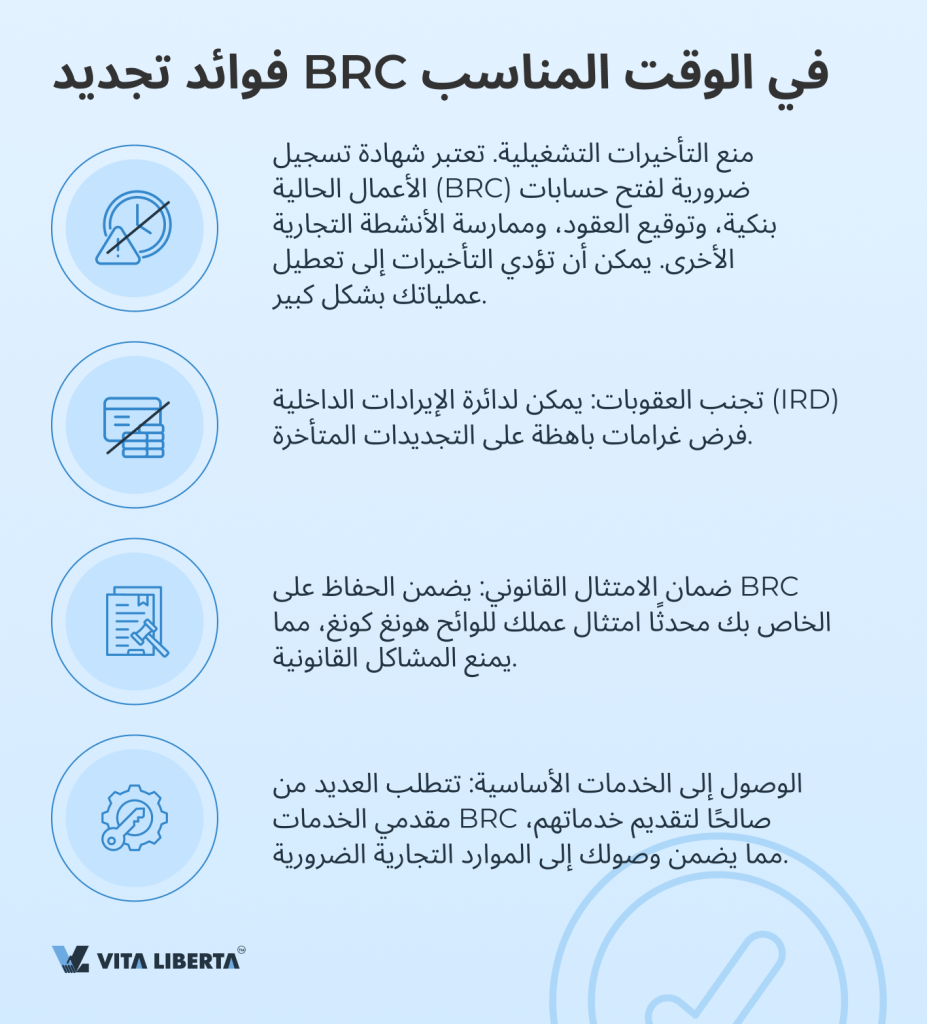 فوائد تجديد BRC في الوقت المناسب