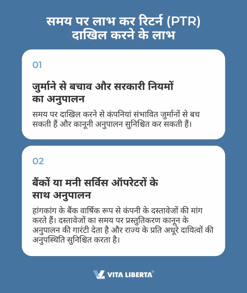 समय पर लाभ कर रिटर्न (PTR) दाखिल करने के लाभ