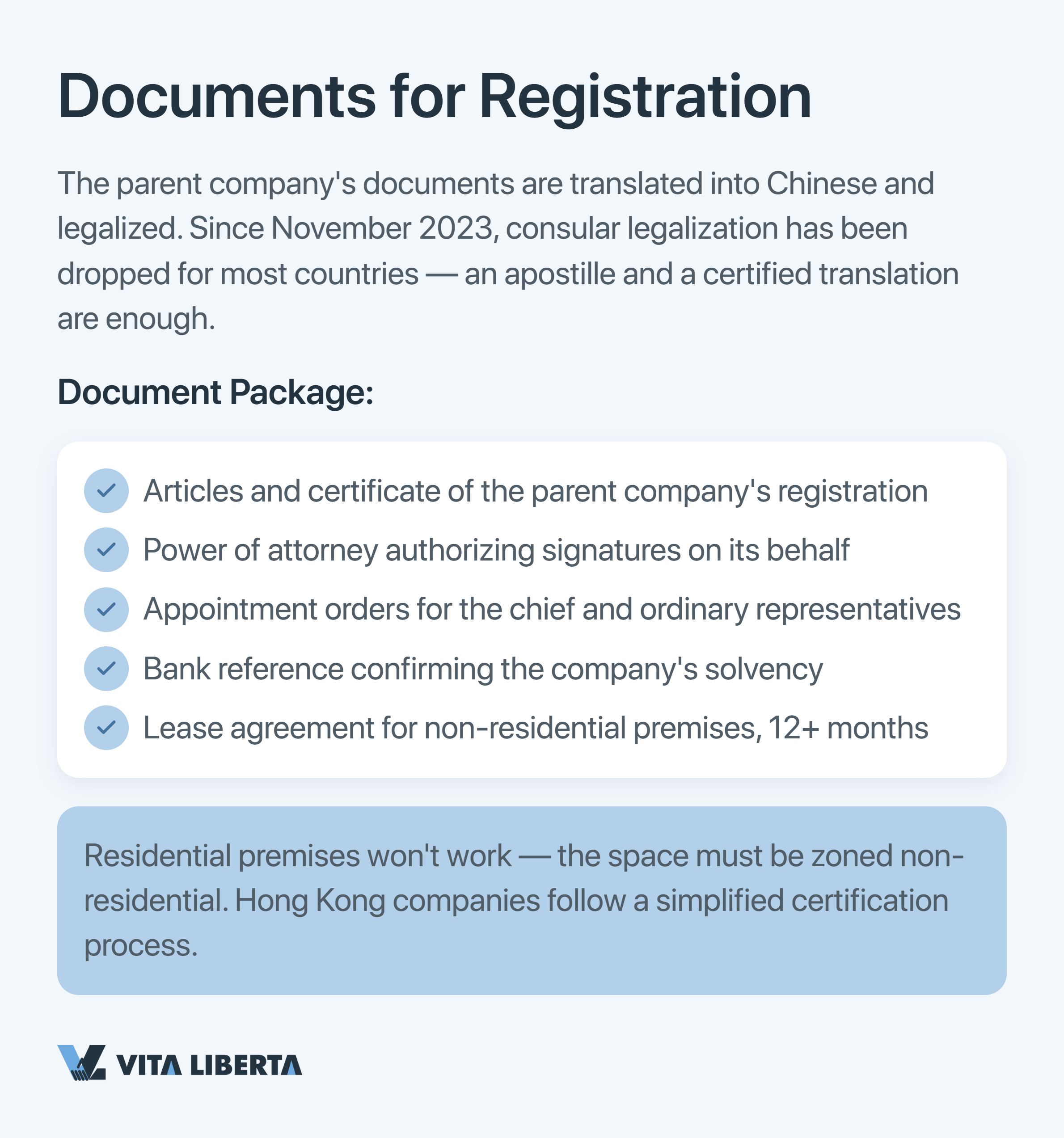 Step-by-step chart of representative office registration in China
