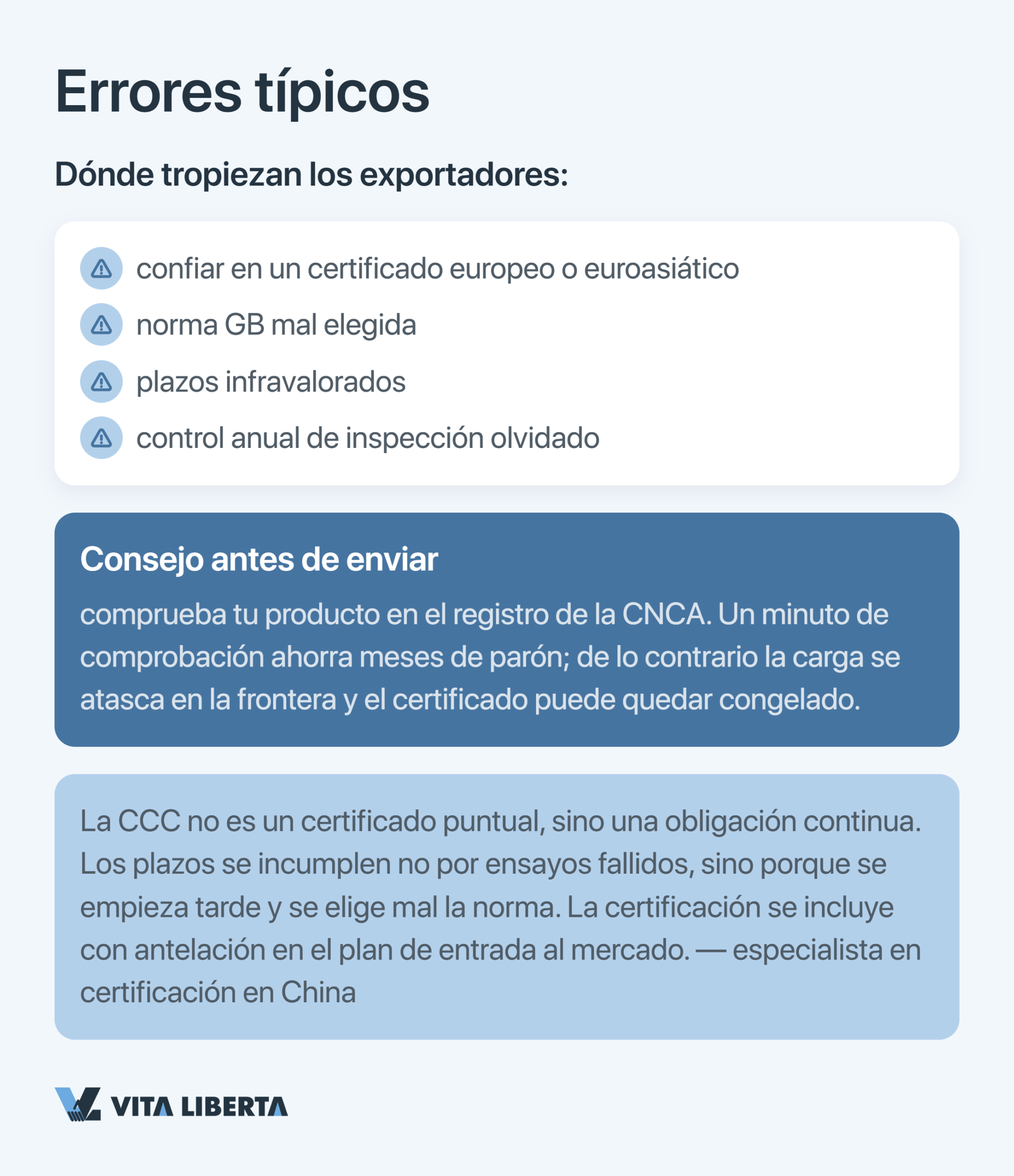 Comparativa entre certificación CCC, CQC y CIQ para el mercado chino
