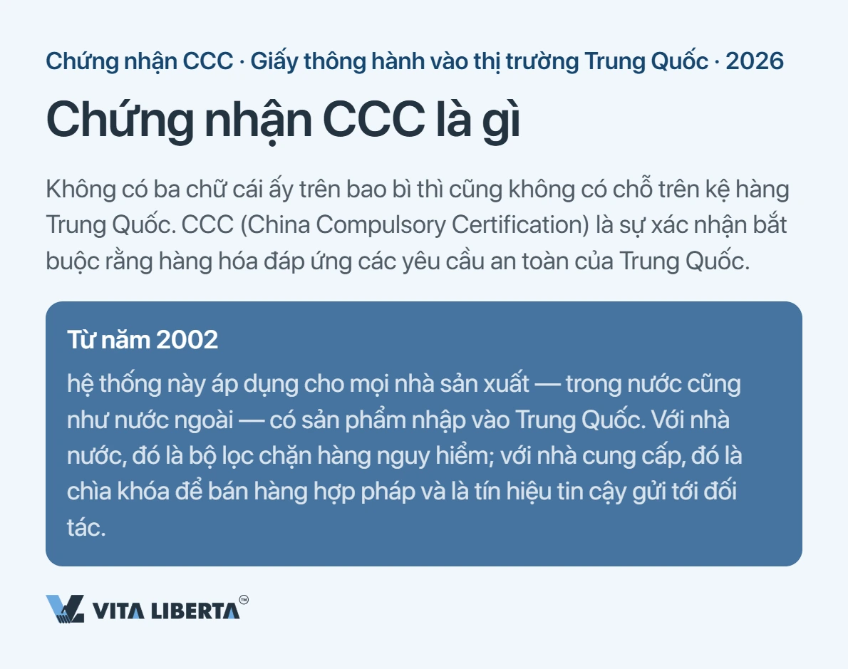 Chứng nhận CCC: tấm vé đưa sản phẩm vào thị trường Trung Quốc
