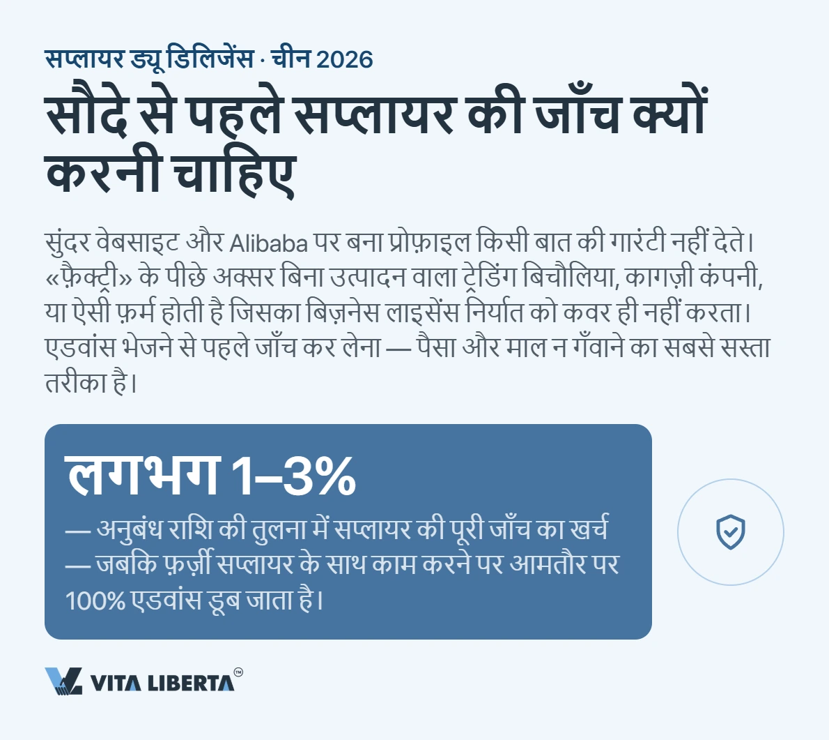 भुगतान से पहले आयातक चीनी सप्लायर के बिजनेस लाइसेंस और 18 अंकों के कोड को NECIPS रिकॉर्ड से मिलाते हुए