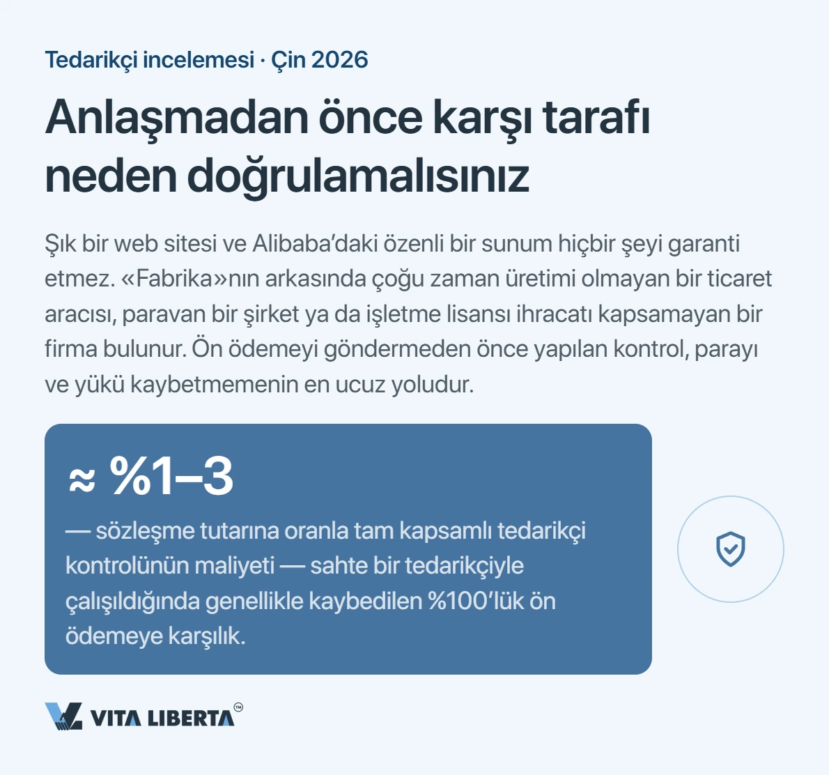 İthalatçı, ödemeden önce Çinli tedarikçinin işletme ruhsatını ve 18 haneli sosyal kredi kodunu NECIPS kaydıyla karşılaştırıyor