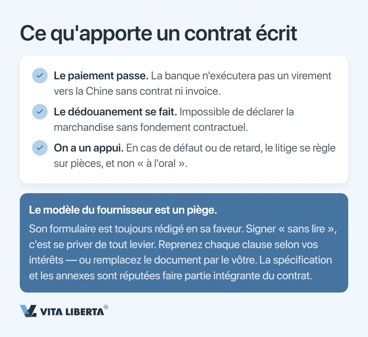 Contrat avec un fournisseur chinois : ce qu'il faut écrire pour ne pas perdre d'argent