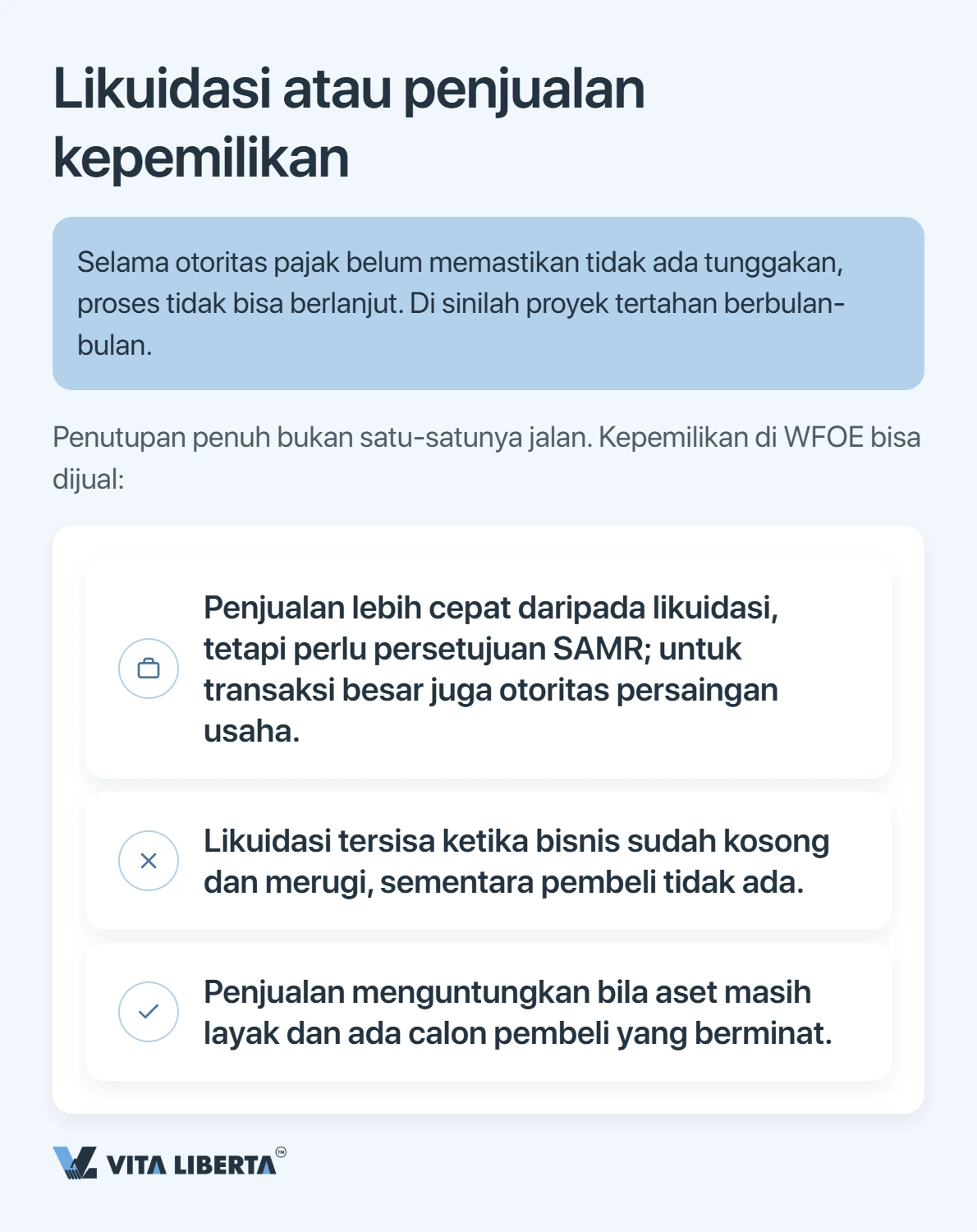 Menutup WFOE di Tiongkok: prosedur dan jangka waktu