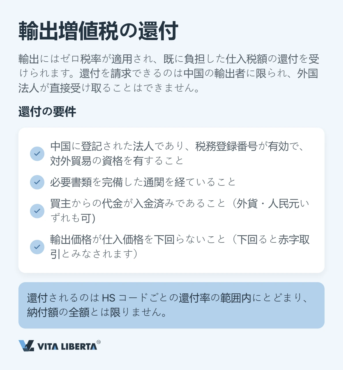 中国の増値税:税率と輸出還付の実務