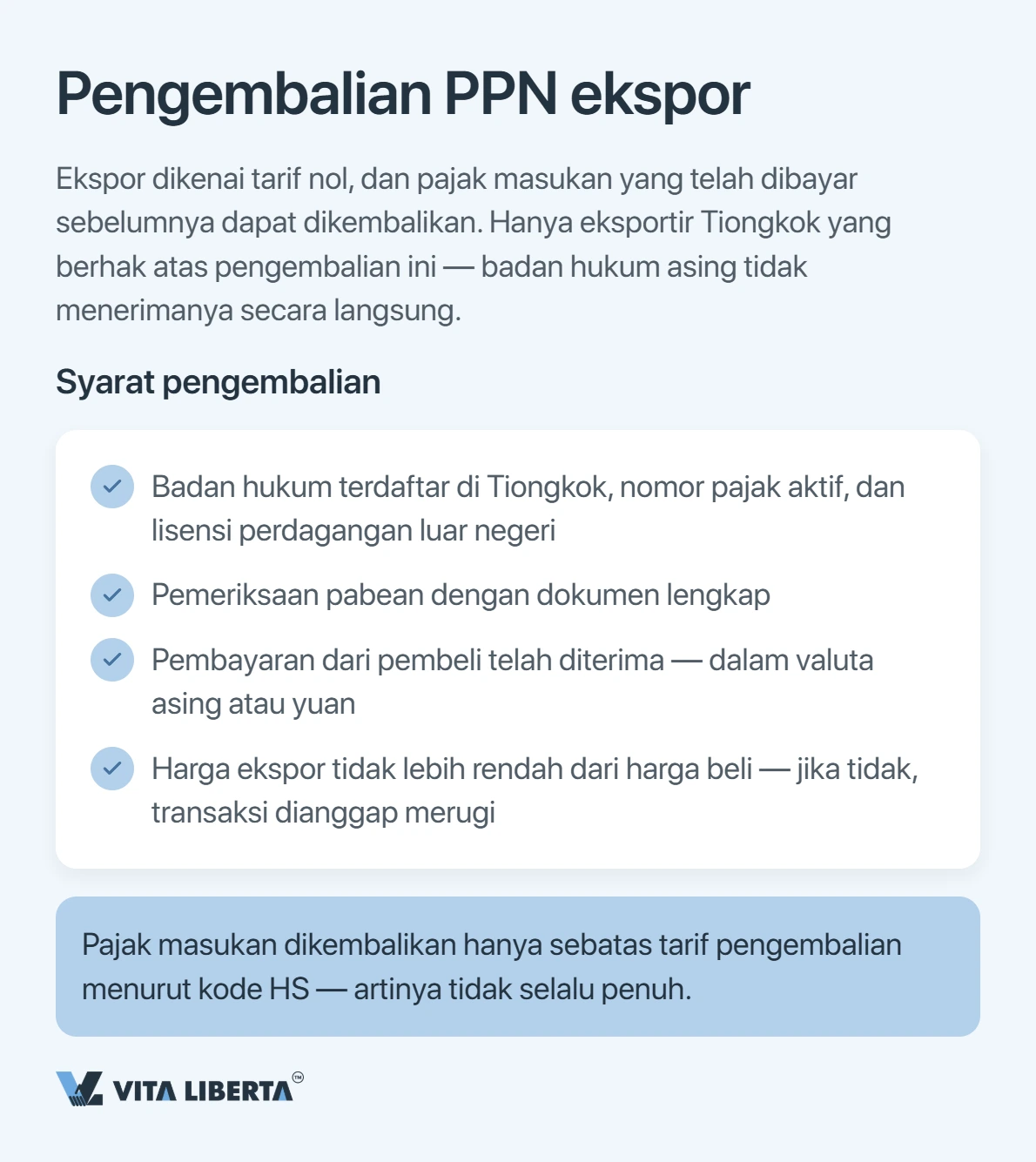PPN Tiongkok: tarif dan restitusi pajak ekspor
