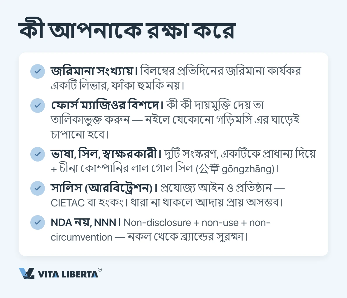 চীনা সাপ্লায়ারের সাথে চুক্তি: টাকা না হারাতে কী লিখবেন