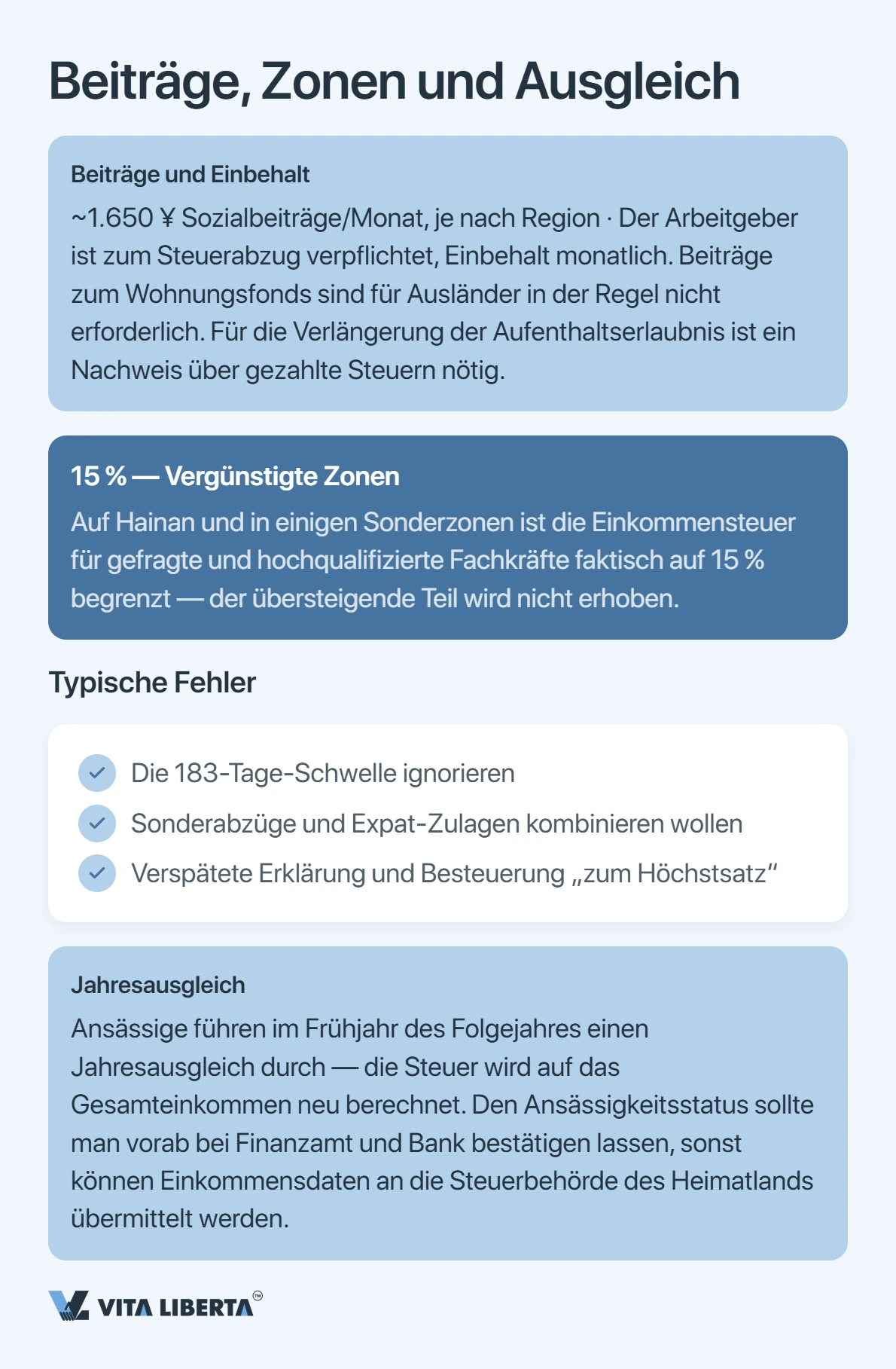 Wie viel Einkommensteuer zahlt ein Ausländer in China?