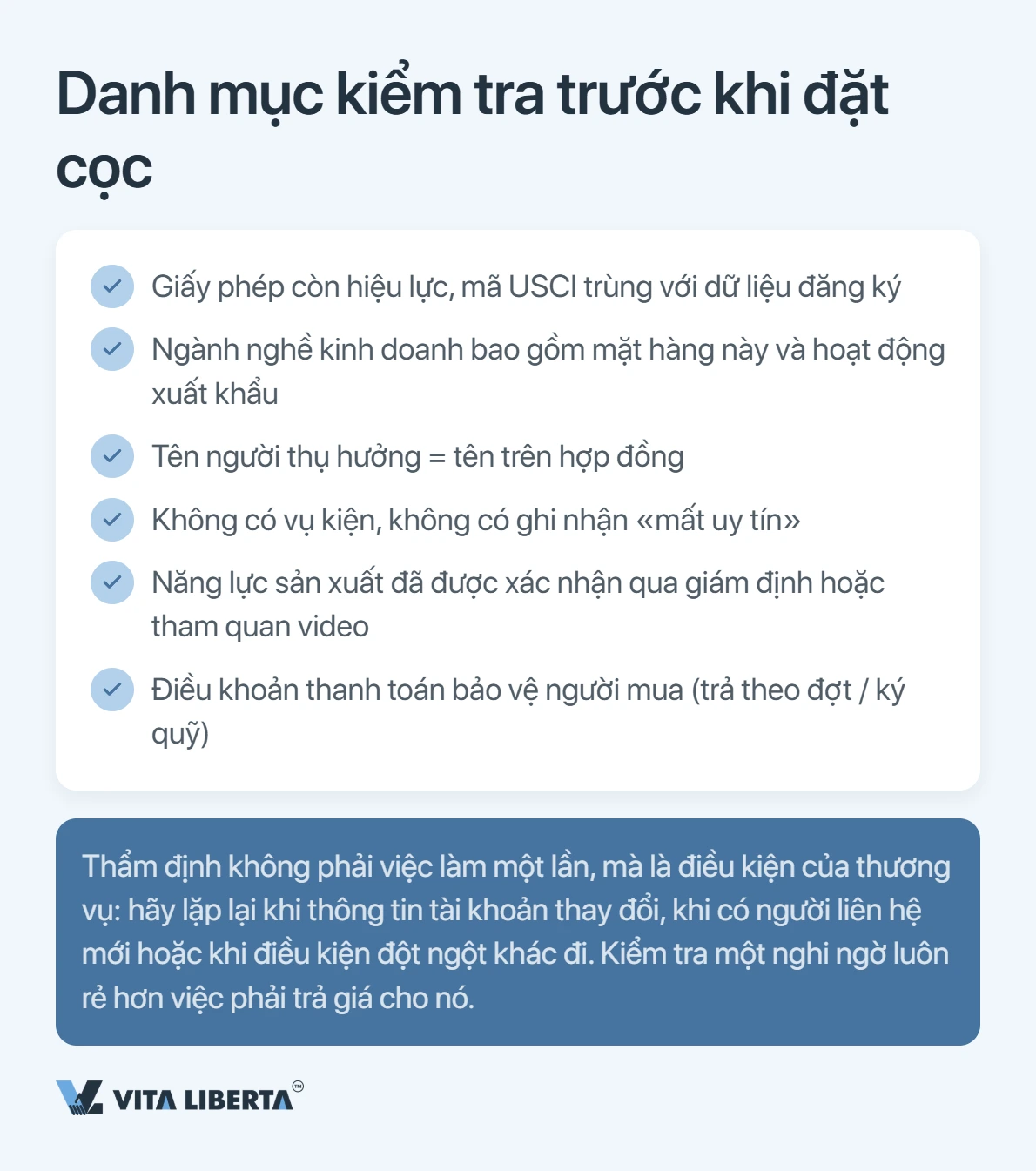 Thẩm định ba lớp: lọc trên sàn, hồ sơ đăng ký, kiểm tra nhà máy tại chỗ